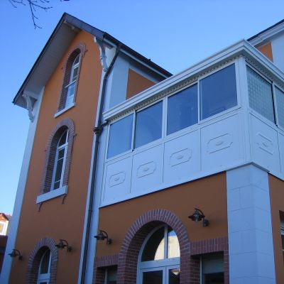 Veranda sur meusure aluminium blanc
