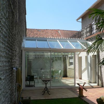 Mise en place de veranda entre 2 batiments